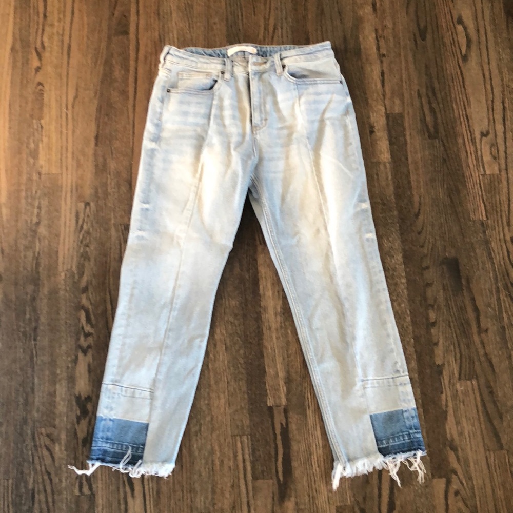 Hidden brand patched jeans